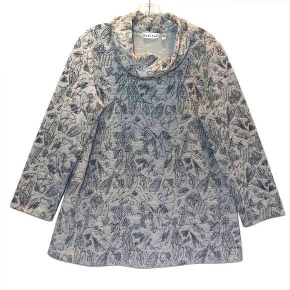 Habitat a-line tunic with relaxed cowl neck abstract print size small - Picture 8 of 8